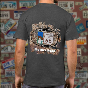 Camiseta ~ histórico Winslow da rota 66, arizona