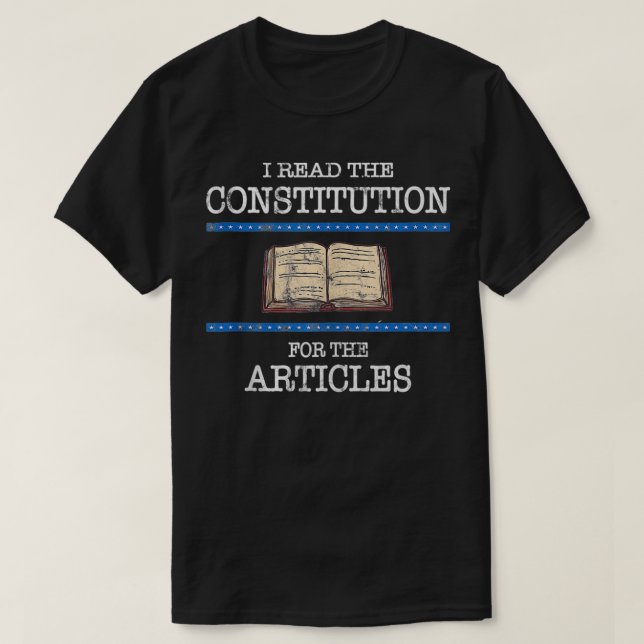 Camiseta History Teachers Read the Constitution Distressed  (Frente do Design)