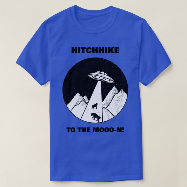 Camiseta Hitchhike para a Lua (Frente do Design)