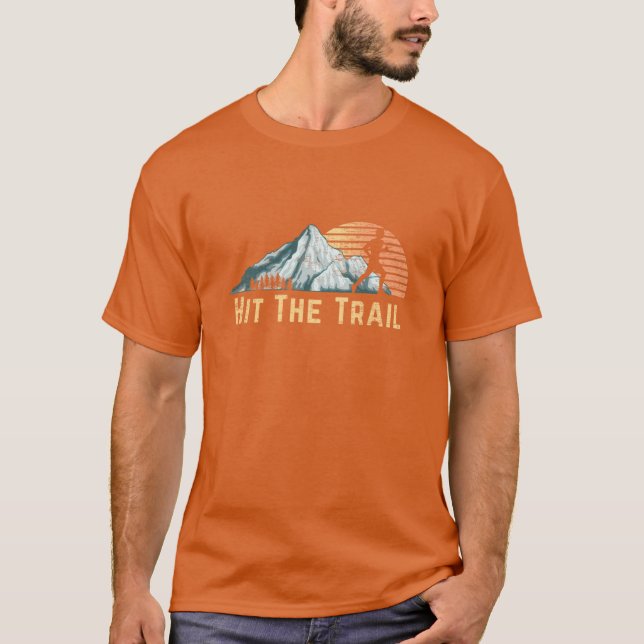 Camiseta Hitherail Vintage Mountain Runner Retrorail Runnin (Frente)