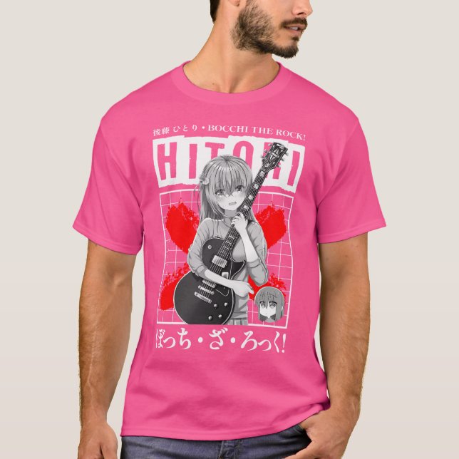 Camiseta Hitori Gotou - Bocchi The Rock (Frente)