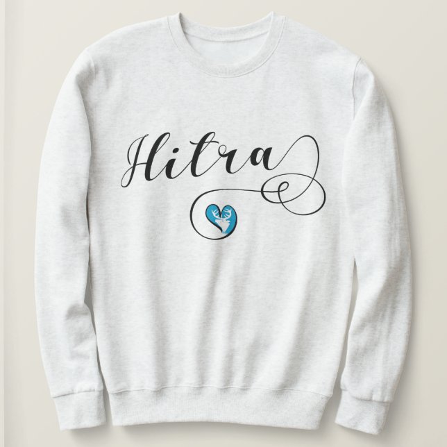 Camiseta Hitra Flag Heart, Noruega (Frente do Design)