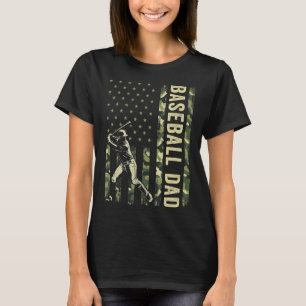 Camiseta Hitter Baseball Men Camo American Flag Baseball D