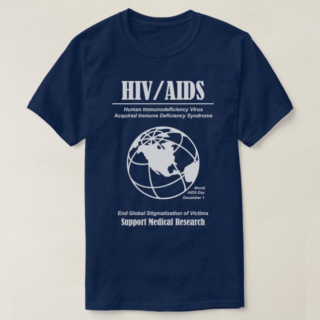 Camiseta HIV AIDS Awareness (Frente do Design)