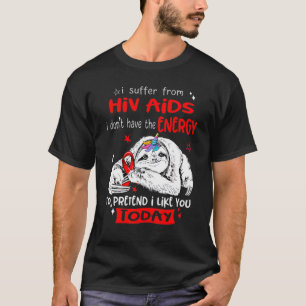 Camiseta Hiv Aids Consciência Eu Gosto De Você Hoje Fita Ve