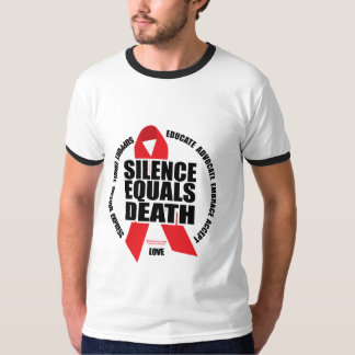 Camiseta HIV/AIDS: O silêncio iguala a morte