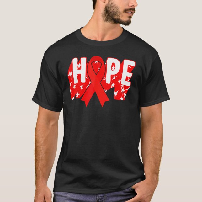 Camiseta Hiv ajuda a conscientizar o mês de esperança guerr (Frente)