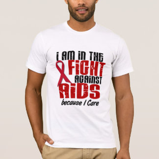 Camiseta HIV do AIDS no cuidado da luta 1 I
