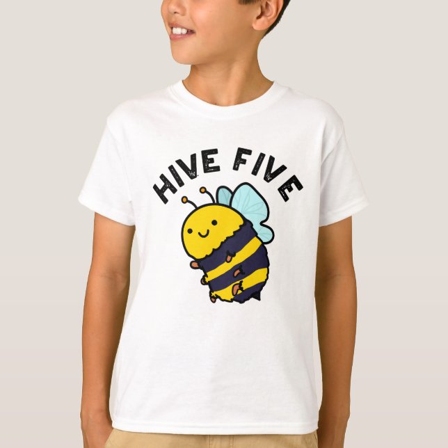 Camiseta Hive cinco engraçadas, cinco toques de abelha (Frente)