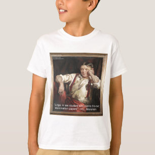 Camiseta HL Mencken Gráfico e Citação Sobre Juízes