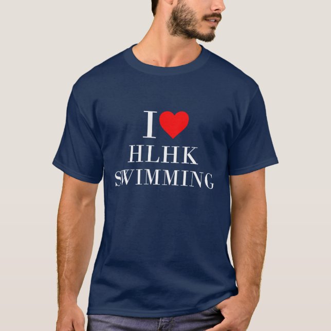 CAMISETA HLHK QUE EU AMO NADAR (Frente)