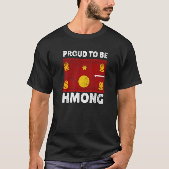 Camiseta Hmong Miao Dia Da Bandeira Étnica Orgulhosa De Ser (Frente)