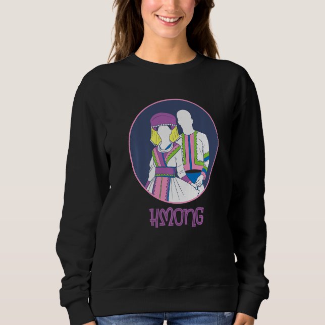 Camiseta Hmong Miao Girl Woman Heart Boy Man Couple Love Hm (Frente)