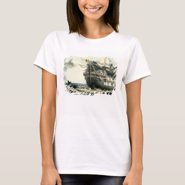 Camiseta HMS Agamemnon que coloca o cabo atlântico (Frente)