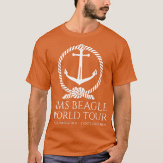 Camiseta HMS Beagle World Tour Charles Darwin English Histo