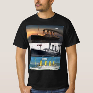 Camiseta hms titanic e sua irmã naves