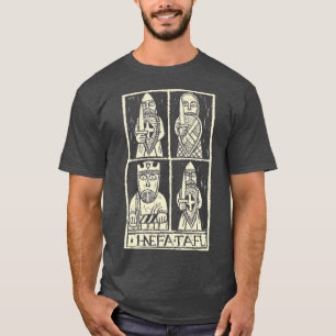 Camiseta Hnefatafl claro sobre o escuro