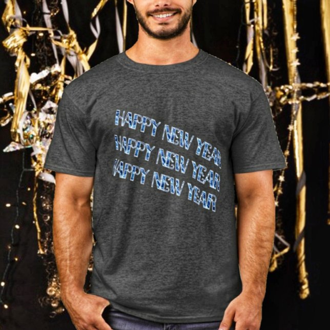 Camiseta HNY-Blue Diamond (This HNY Blue Diamond T-Shirt in Charcoal Heather, celebrates your anticipation, of the New Year!)