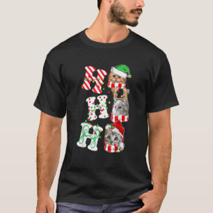 Camiseta Ho Cats Lights Antlers de Natal Pajama Matchi