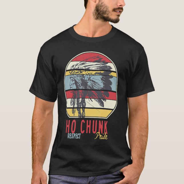 Camiseta Ho Chunk Native American Tribe Respeite Prid (Frente)