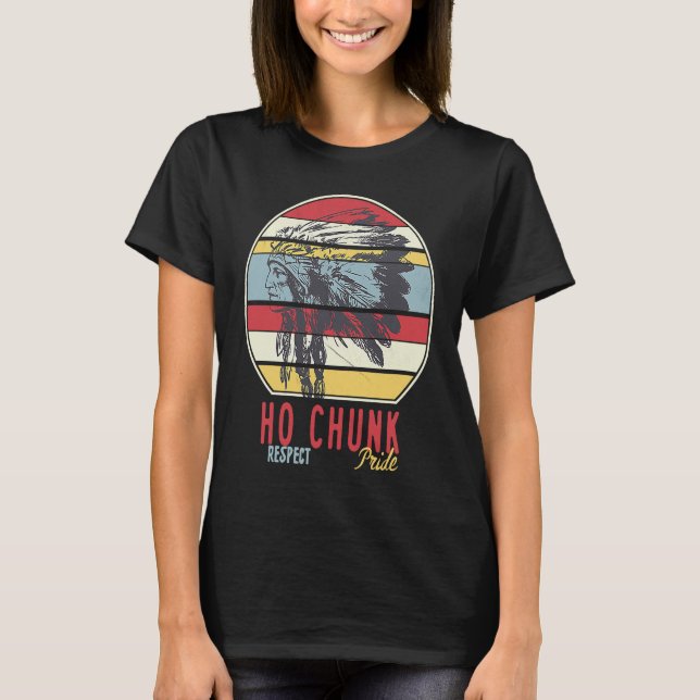 Camiseta Ho Chunk Native American Tribe Respeite Prid (Frente)
