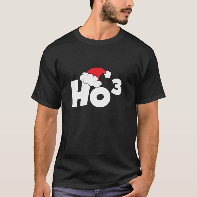 Camiseta Ho Cubed Christmas Math Ho Ho Ho Ho Ho Ho Ho Ho (Frente)
