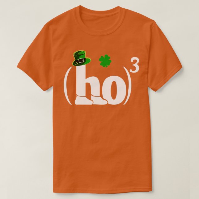 Camiseta Ho Cubed Irish Funny Shamrock StPatricks Day Math (Frente do Design)