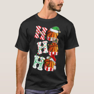 Camiseta Ho Ho Basball Luz Santa Hat rena ELF
