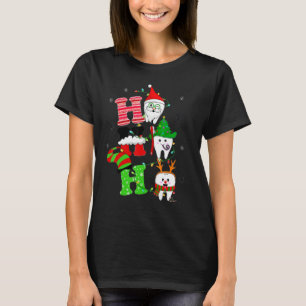 Camiseta Ho Ho Dentista Natal Engraçado Dentista Squ