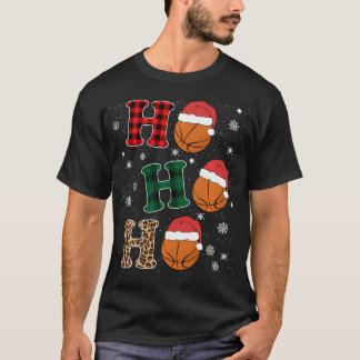 Camiseta Ho Ho Engraçado Papai Noel Basbasquetebol Amantes