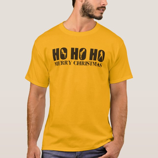 Camiseta Ho Ho Feliz Natal (Frente)