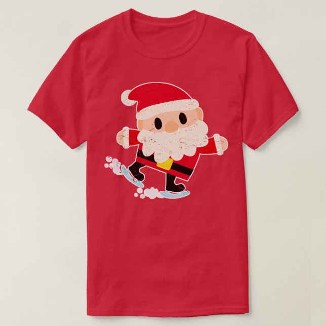 Camiseta Ho Ho Feliz Natal Santa Hat Beard E Costu (Frente do Design)