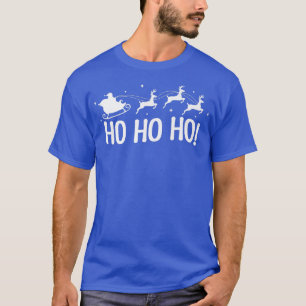 Camiseta Ho Ho Feliz Papai noel De Natal Reindeer Sleigh I