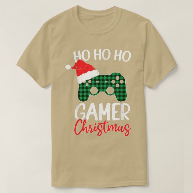 Camiseta Ho Ho Gamer Natal Videos games Gaming L (Frente do Design)