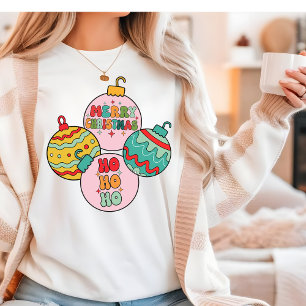 Camiseta Ho Ho Ho Feliz Decoração de Natal