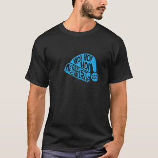 Camiseta Ho! Ho! Ho! Feliz Natal 2021 Chapéu do Papai Noel
