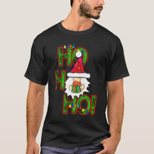 Camiseta Ho! Ho! Ho! Feliz Papai noel de Natal Gnome com Pr