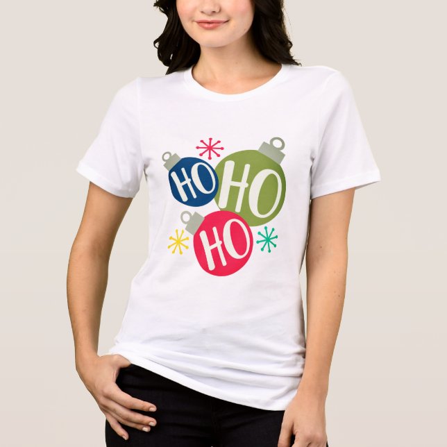 Camiseta Ho Ho Ho Festivo Natal Xmas Matando (Frente)