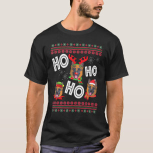 Camiseta Ho Ho Ho German shepherd Dog Xmas