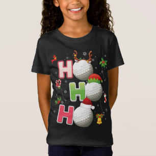 Camiseta Ho Ho Ho Golf Ball Papais noeis de Natal Elf Reind