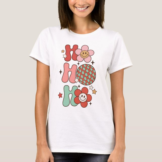Camiseta Ho Ho Ho Groovy Retro (Frente)
