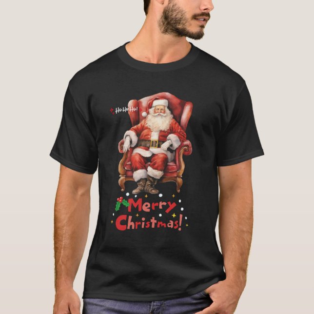Camiseta Ho Ho Ho-liday Santa (Frente)