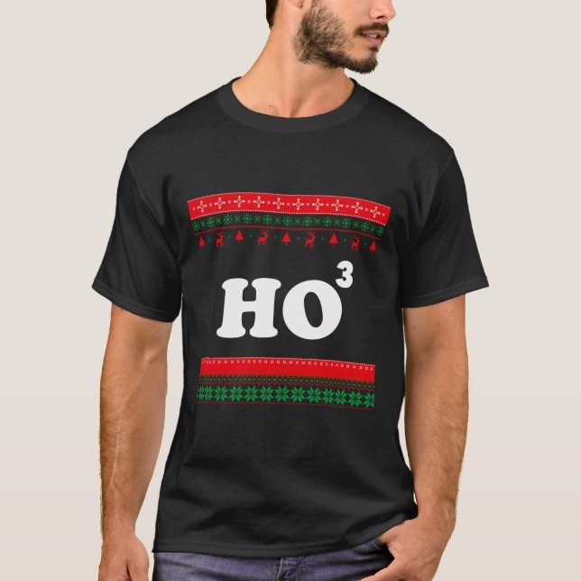 Camiseta Ho Ho Ho Math Chistmas Feio Doce de Natal (Frente)
