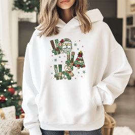 Camiseta Ho Ho Ho Natal Remendo Festivo