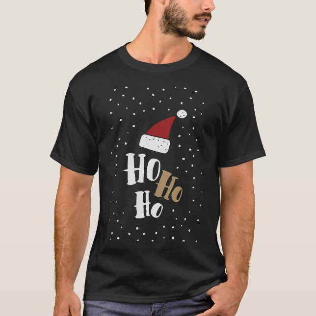 Camiseta Ho Ho Ho, Natal Vintage  (Frente)