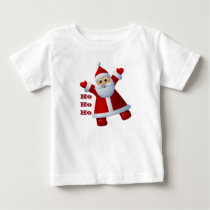 Camiseta HO! HO! HO! Papai Noel Fofo Feliz Natal