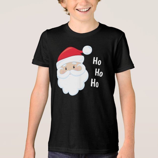 Camiseta Ho Ho Ho Papais noeis Enfrentam Férias de Natal Ve (Frente)