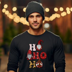 Camiseta Ho Ho Ho Papais noeis, Reindeer, Flocos de neve, T