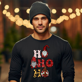 Camiseta Ho Ho Ho Papais noeis, Reindeer, Flocos de neve, T