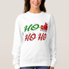 Camiseta Ho Ho Ho Papais noeis Sleigh Christmas green scrip